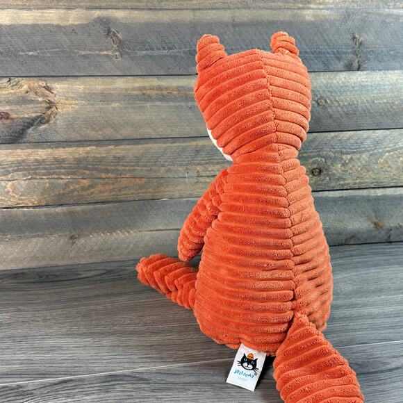 Jellycat London 18" Cordy Roy Fox Plush Woodland Orange Corduroy Squishy Snuggle - Picture 7 of 11